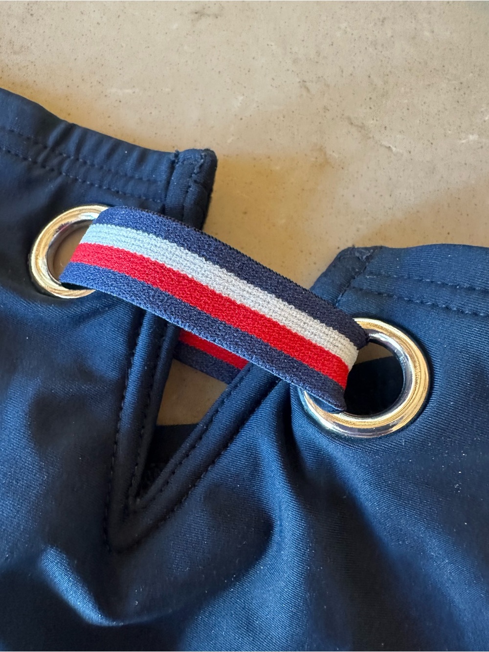 Tommy Hilfiger Bikini Set XS Top S Bottom Bandeau Halter Swimwear Signature Trim - Picture 5 of 8